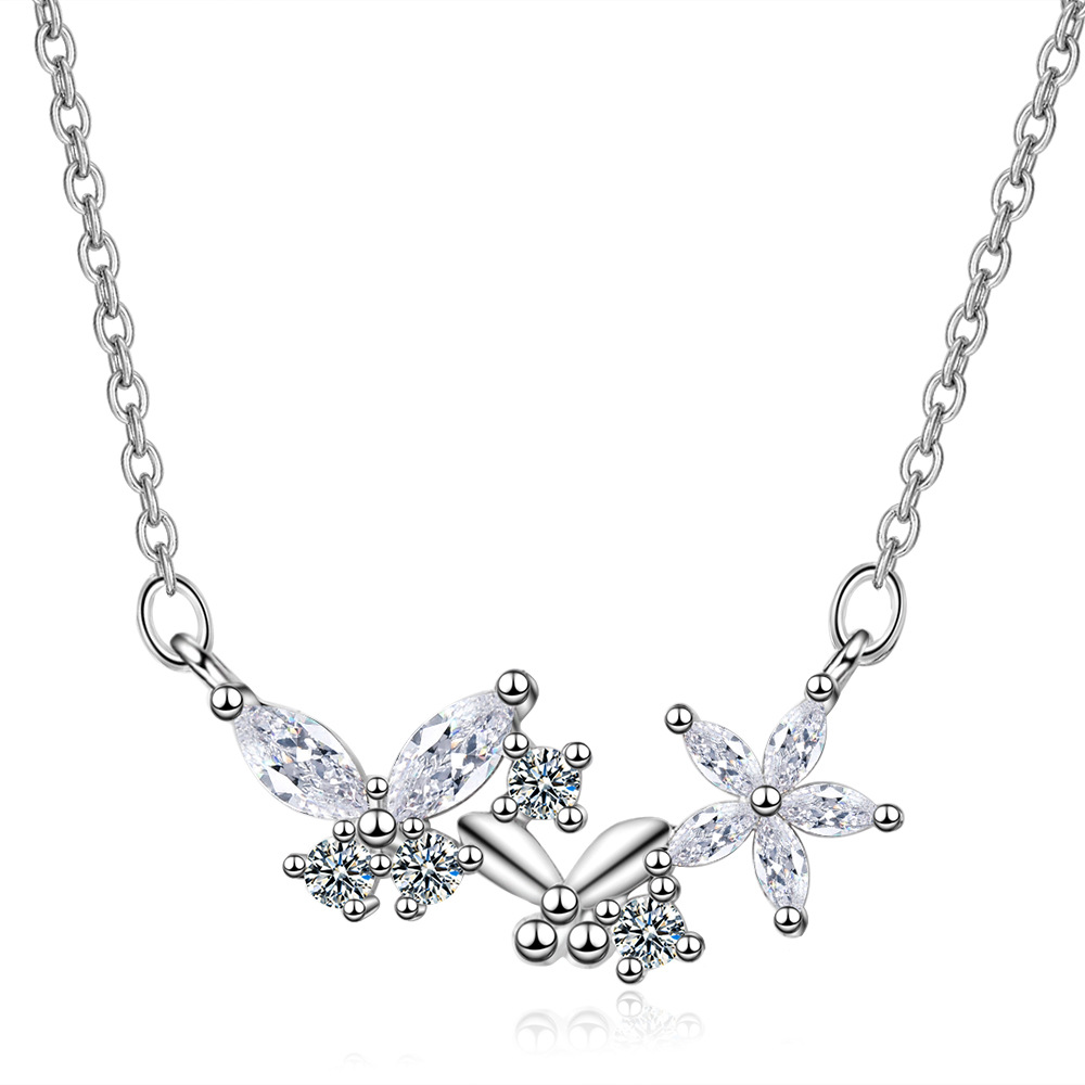 hot sales 925 sterling silver lady pretty necklace