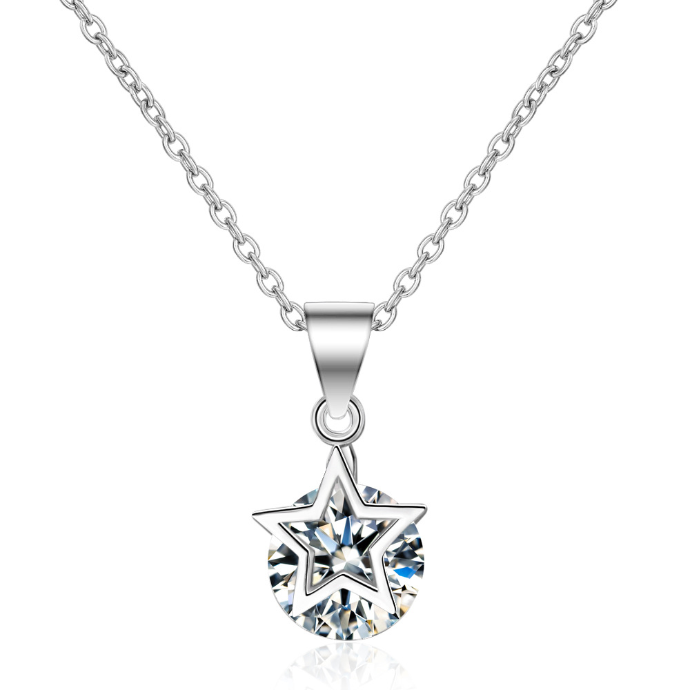 hot sales 925 sterling silver lady pretty necklace