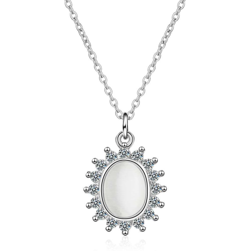 hot sales 925 sterling silver lady pretty necklace