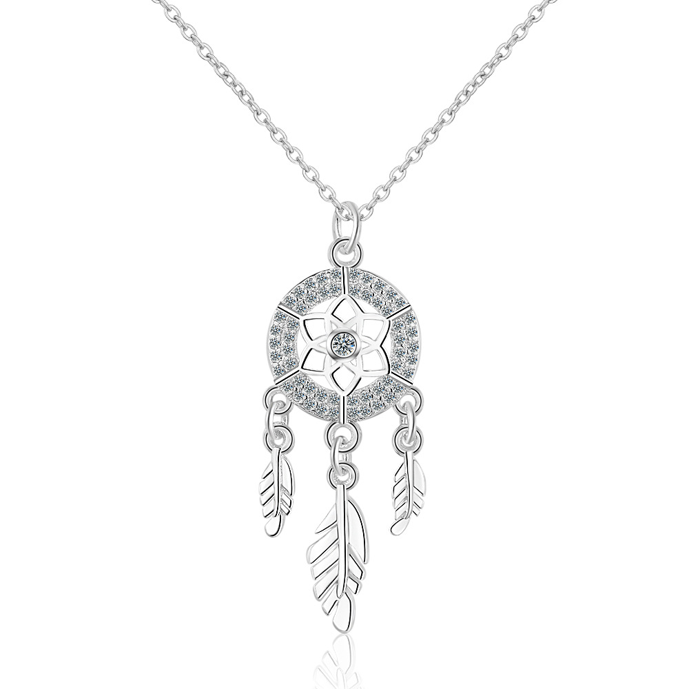 hot sales 925 sterling silver lady pretty necklace