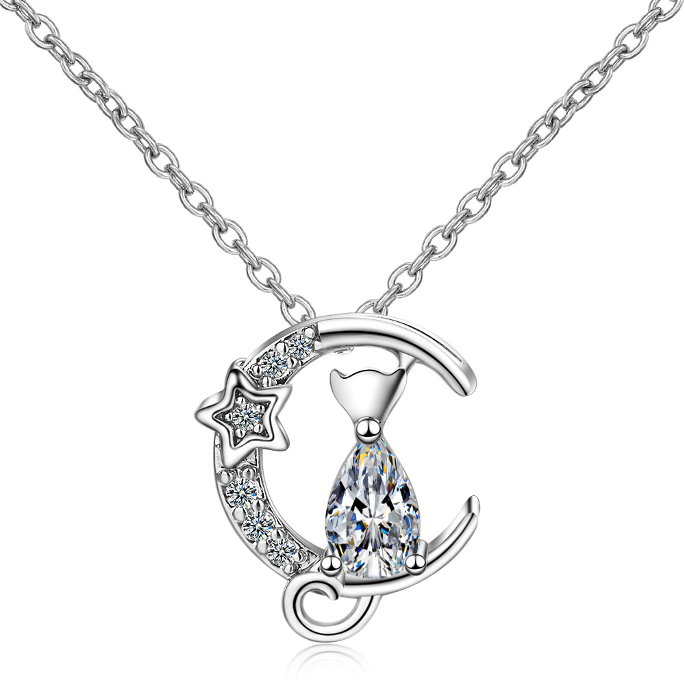 hot sales 925 sterling silver lady pretty necklace