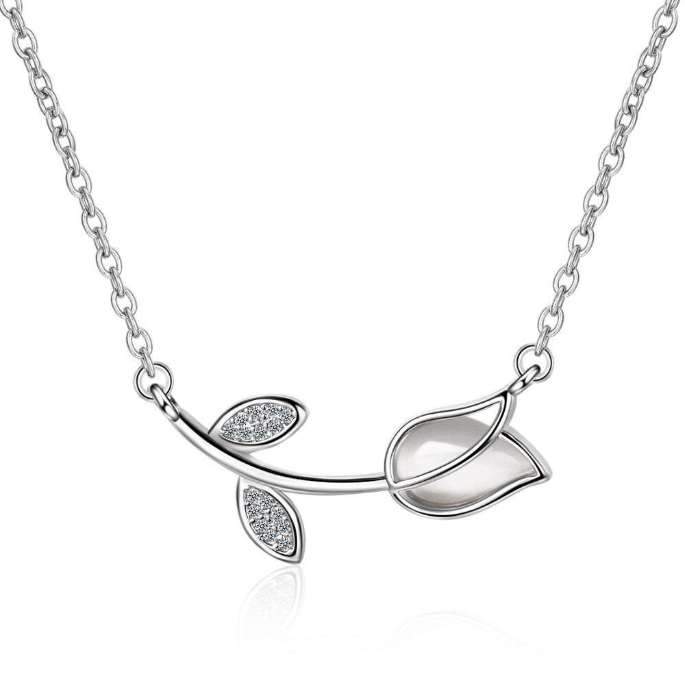 hot sales 925 sterling silver lady pretty necklace