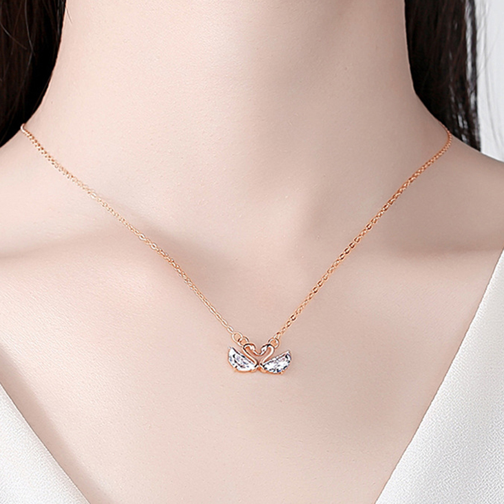 S999 sterling silver one deer with you smart necklace female elk clavicle chain forest small antler pendant