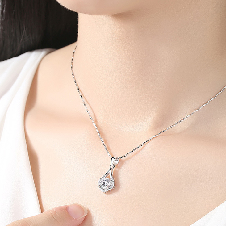 European style design jewelry 925 sterling silver invisible necklace shaped design necklace necklace