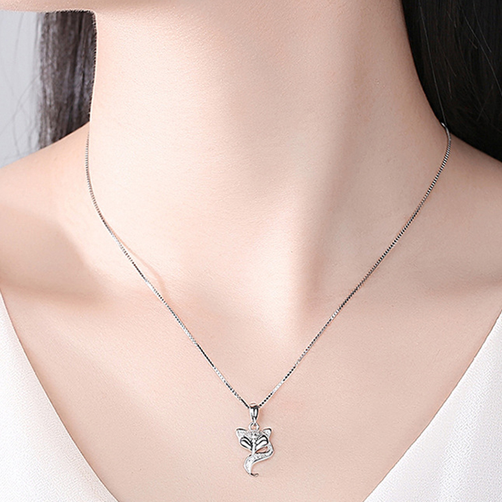 Net Red Same Jewelry 925 Sterling Silver Turtle Leaf Necklace Minimalist Necklace Trend