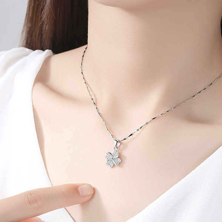 Fall/Winter 2020 new English alphabet sterling silver necklace female S999 sterling silver all-match English pendant clavicle chain