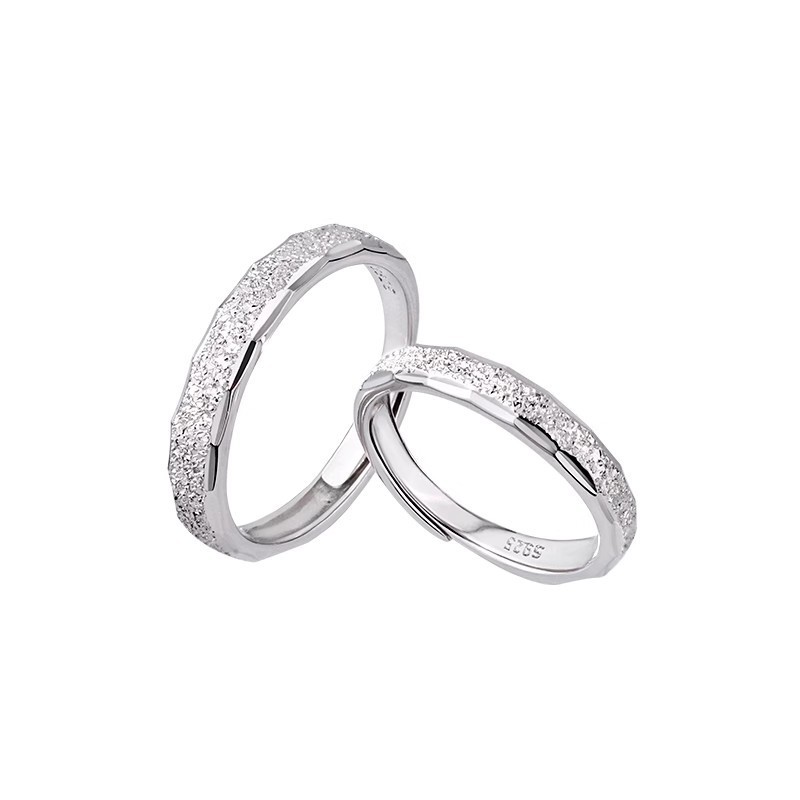 2024 new design 925 Sterling Silver Couple's Ring 1 pair